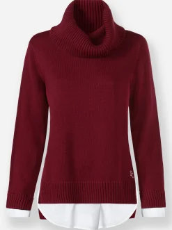 Pullover|heine Rollkragenpullover dunkelrot