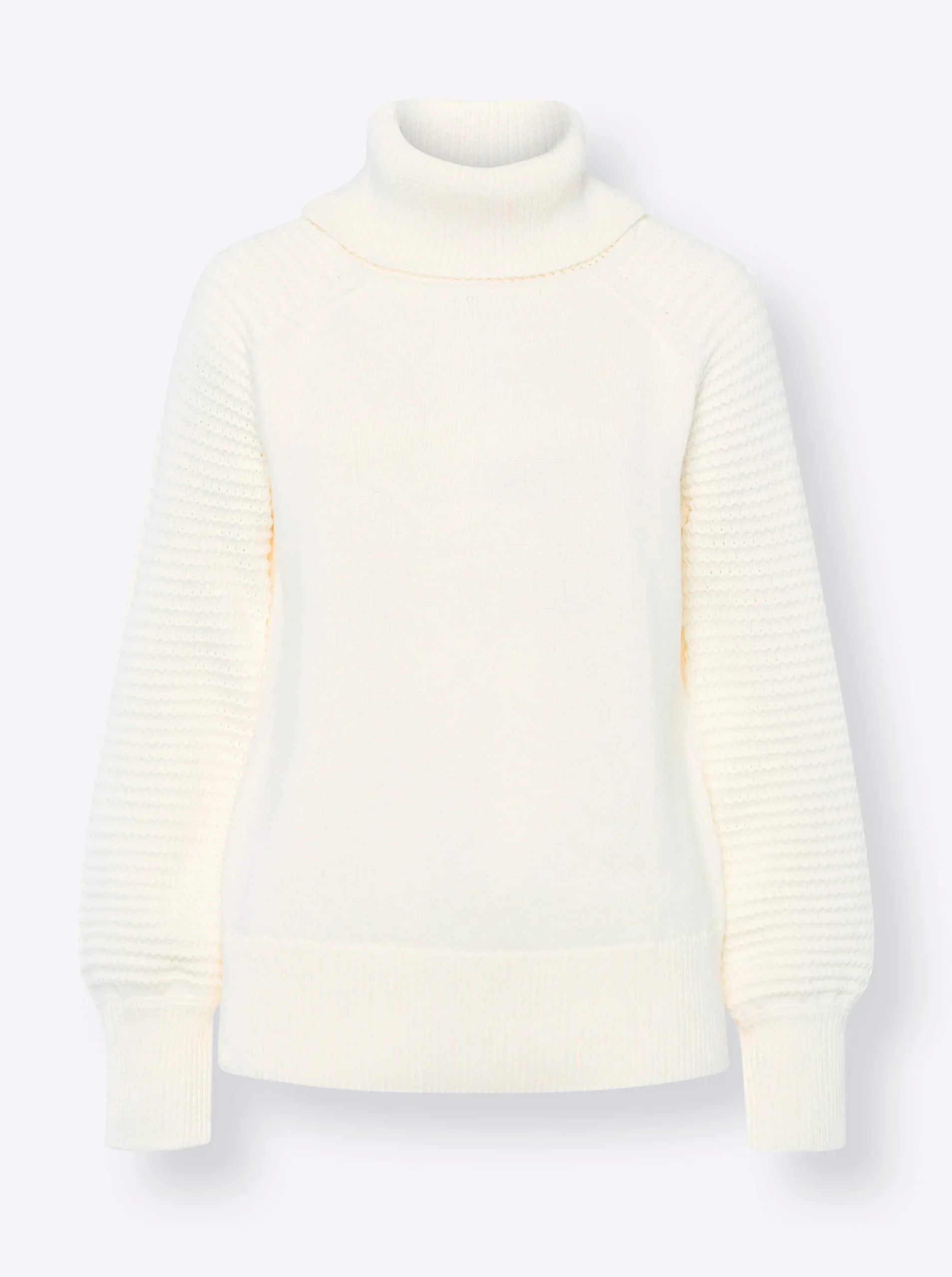 Pullover|heine Rollkragenpullover aus reiner Baumwolle ecru