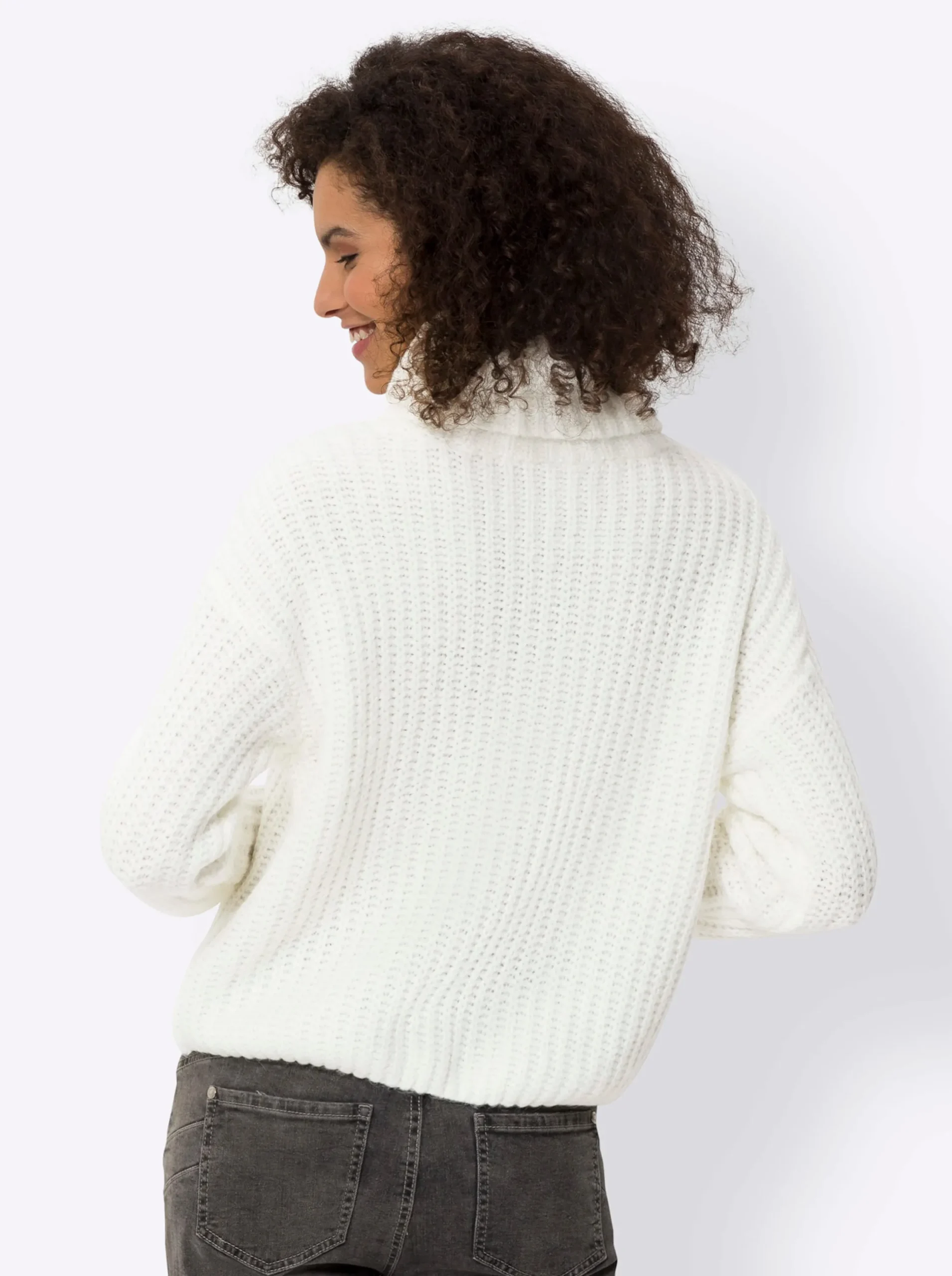 Pullover|heine Rollkragenpullover im Oversized-Schnitt ecru