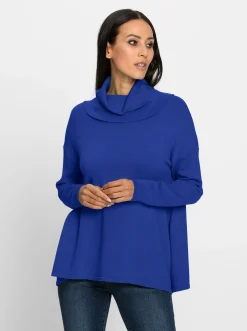 Pullover|heine Rollkragenpullover im Oversized-Look royalblau