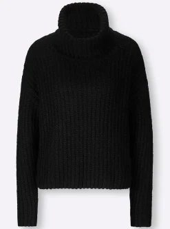 Pullover|heine Rollkragenpullover im Oversized-Schnitt schwarz