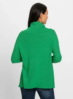 Pullover|heine Rollkragenpullover im Oversized-Look grasgrün