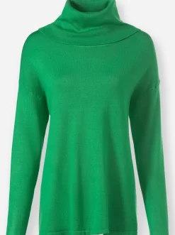 Pullover|heine Rollkragenpullover im Oversized-Look grasgrün