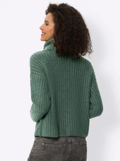 Pullover|heine Rollkragenpullover im Oversized-Schnitt moos