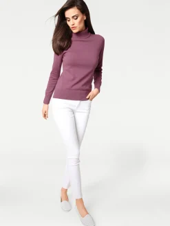 Pullover|heine Rollkragenpullover in Feinstrick-Qualität mauve