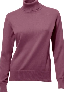 Pullover|heine Rollkragenpullover in Feinstrick-Qualität mauve