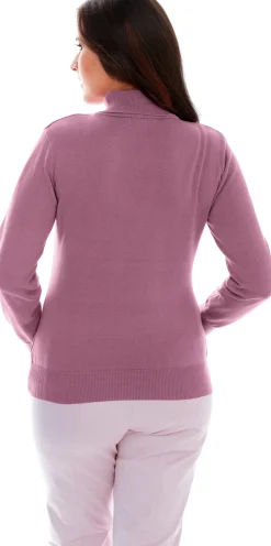 Pullover|heine Rollkragenpullover in Feinstrick-Qualität mauve