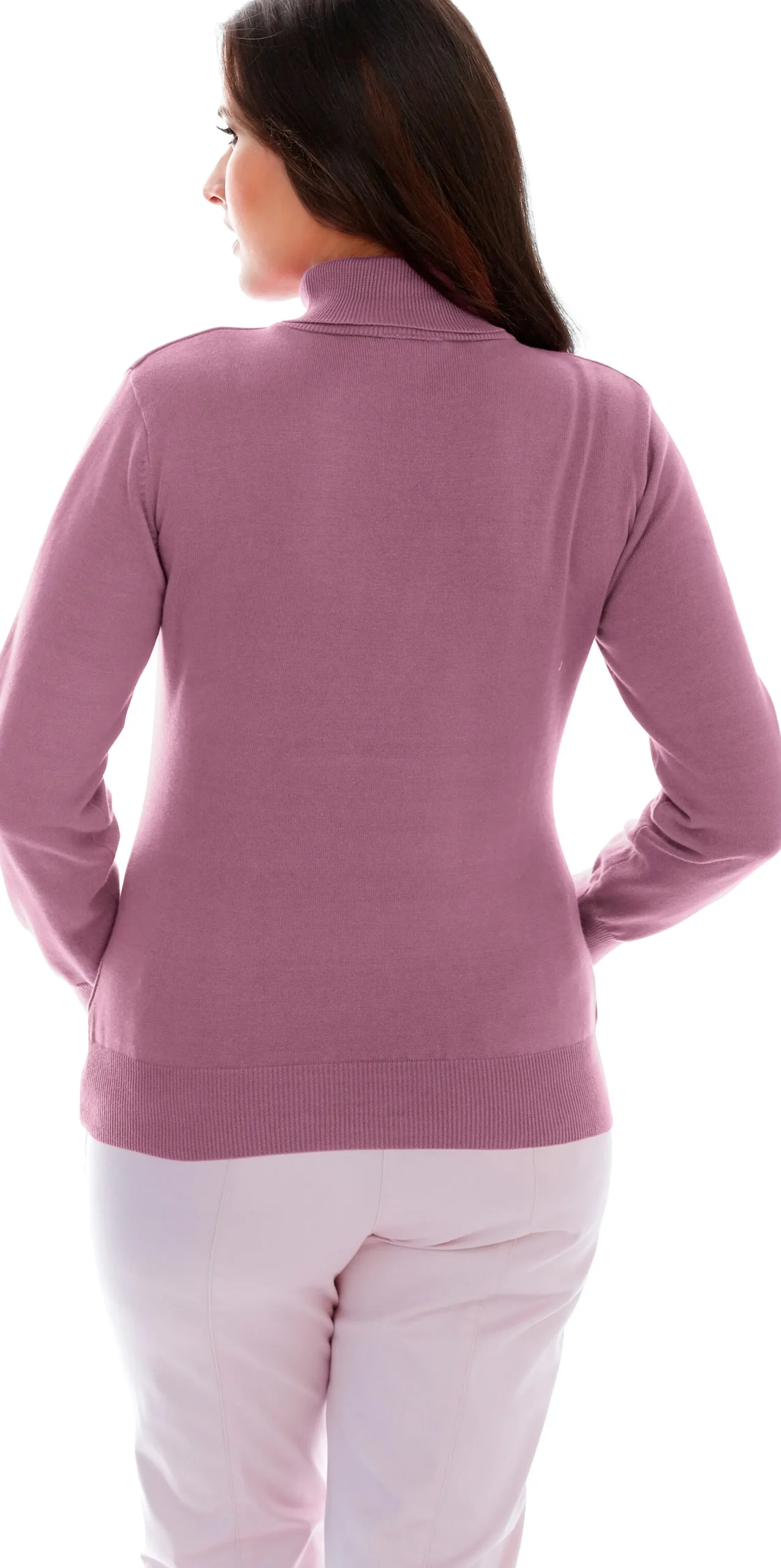 Pullover|heine Rollkragenpullover in Feinstrick-Qualität mauve