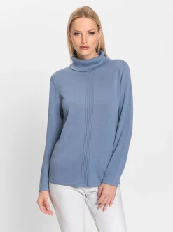 Pullover|heine Rollkragenpullover in Feinstrick-Qualität bleu