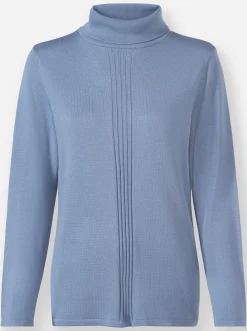 Pullover|heine Rollkragenpullover in Feinstrick-Qualität bleu