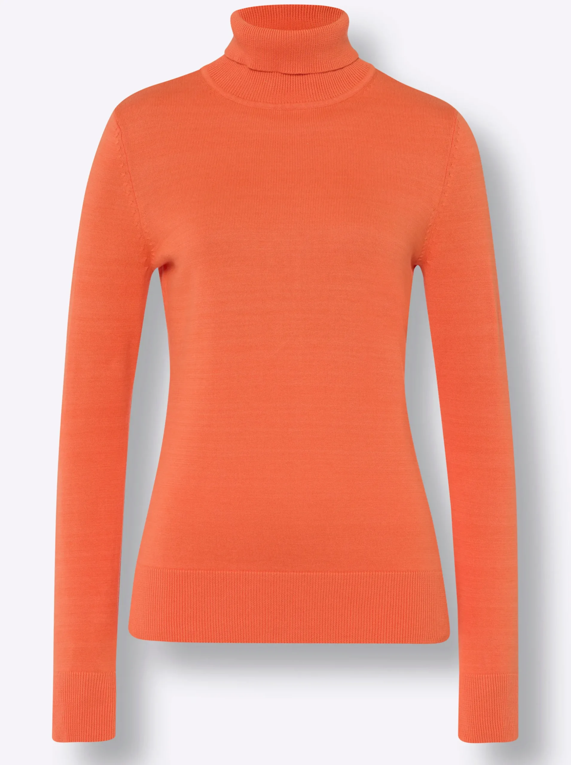 Pullover|heine Rollkragenpullover in Feinstrick-Qualität orange