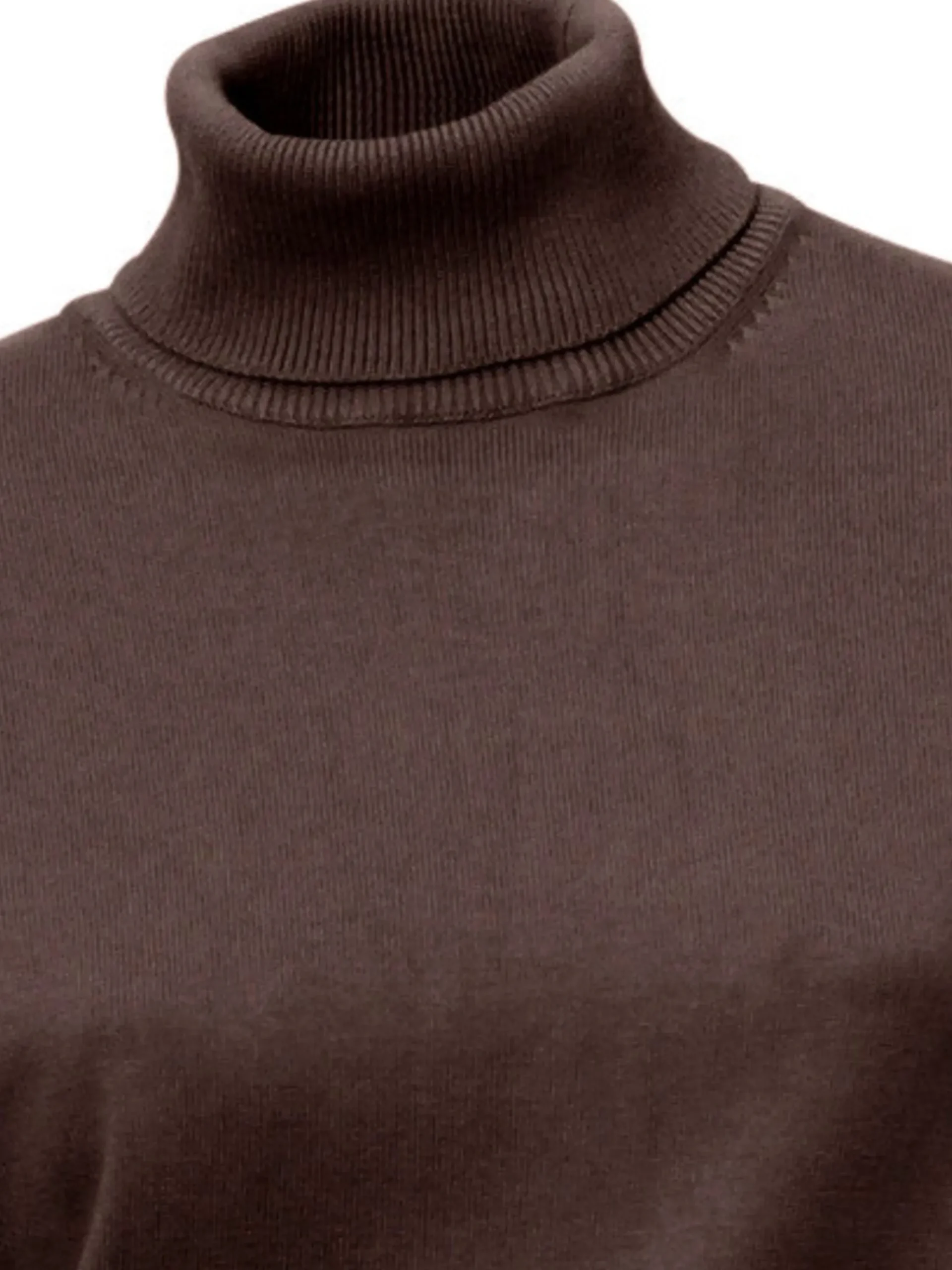 Pullover|heine Rollkragenpullover in Feinstrick-Qualität schokobraun