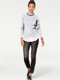 Pullover|heine Rollkragenpullover in Feinstrick-Qualität weiß