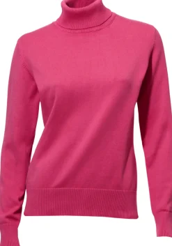 Pullover|heine Rollkragenpullover in Feinstrick-Qualität pink