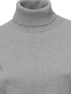 Pullover|heine Rollkragenpullover in Feinstrick-Qualität grau-melange