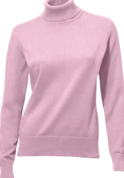 Pullover|heine Rollkragenpullover in Feinstrick-Qualität rosé