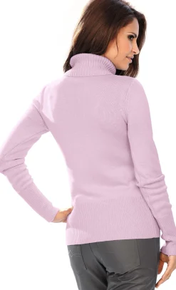 Basics|heine Rollkragenpullover mit Kaschmir-Anteil rosé