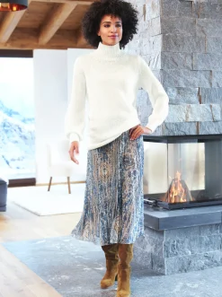 Pullover|heine Rollkragenpullover mit leichten Ballonärmeln ecru