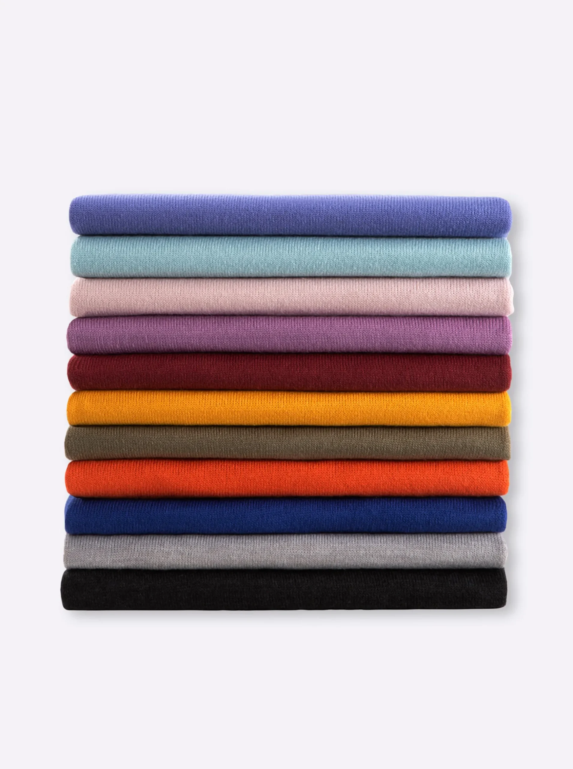 Basics| Rollkragenpullover mit Ripp-Bündchen terra