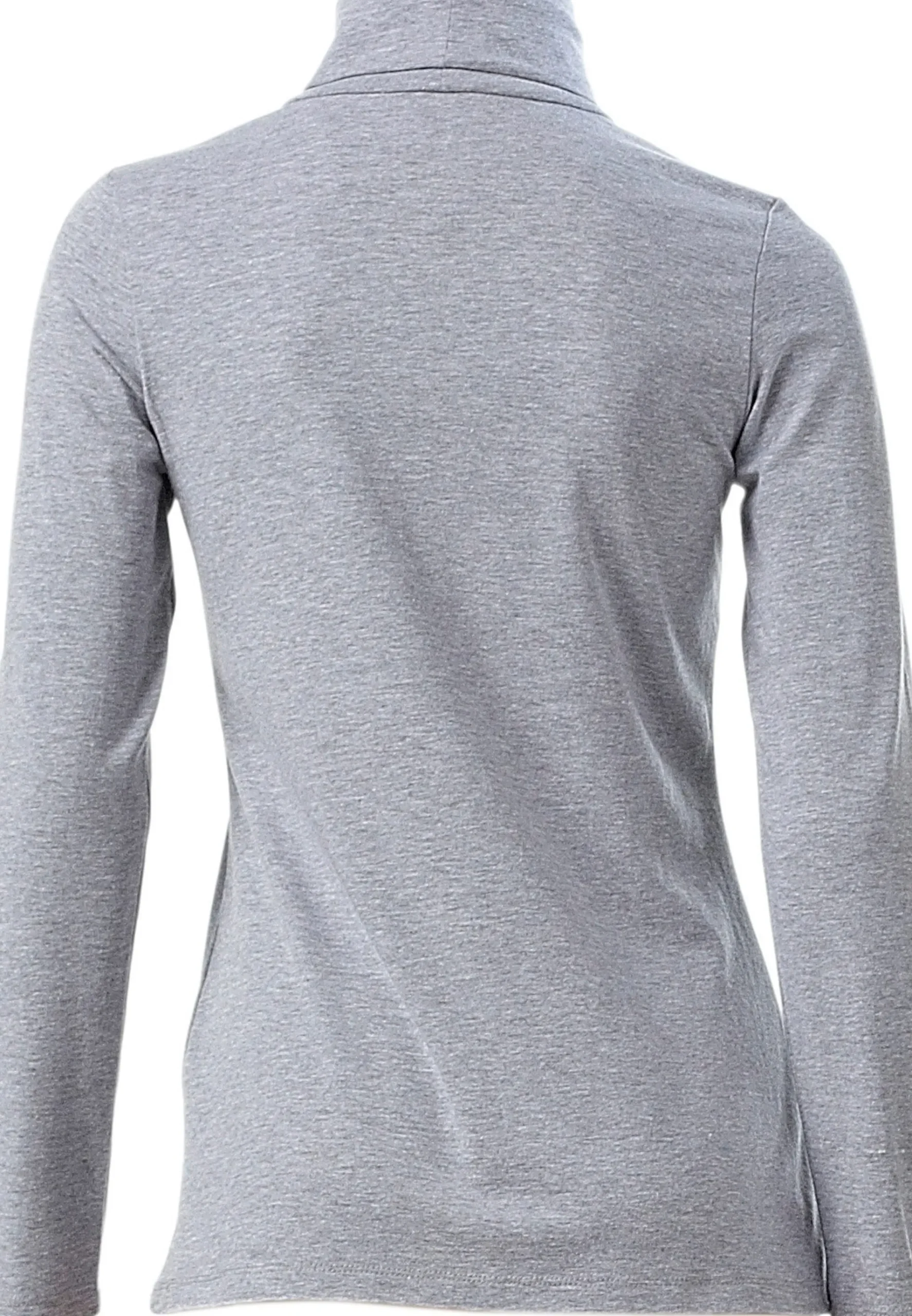 Shirts|heine Rollkragenshirt in figurbetonter Form grau-melange