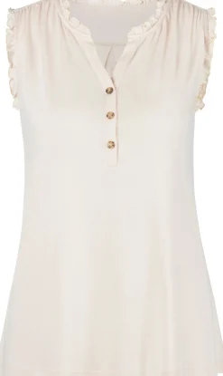Shirts|LASCANA Rüschentop rosé-bedruckt,beige-uni