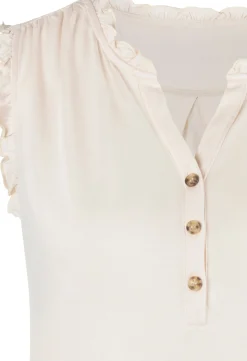 Shirts|LASCANA Rüschentop rosé-bedruckt,beige-uni