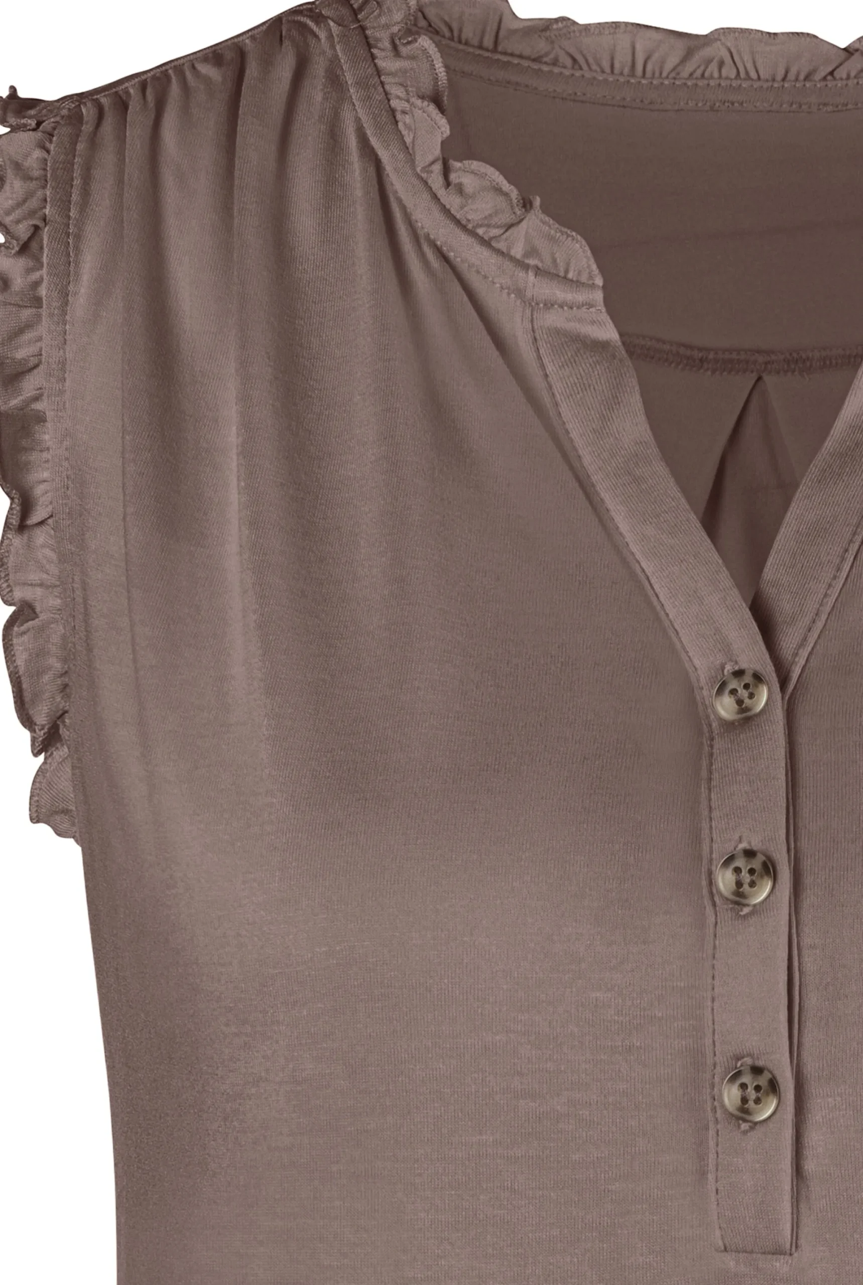 Shirts|LASCANA Rüschentop taupe