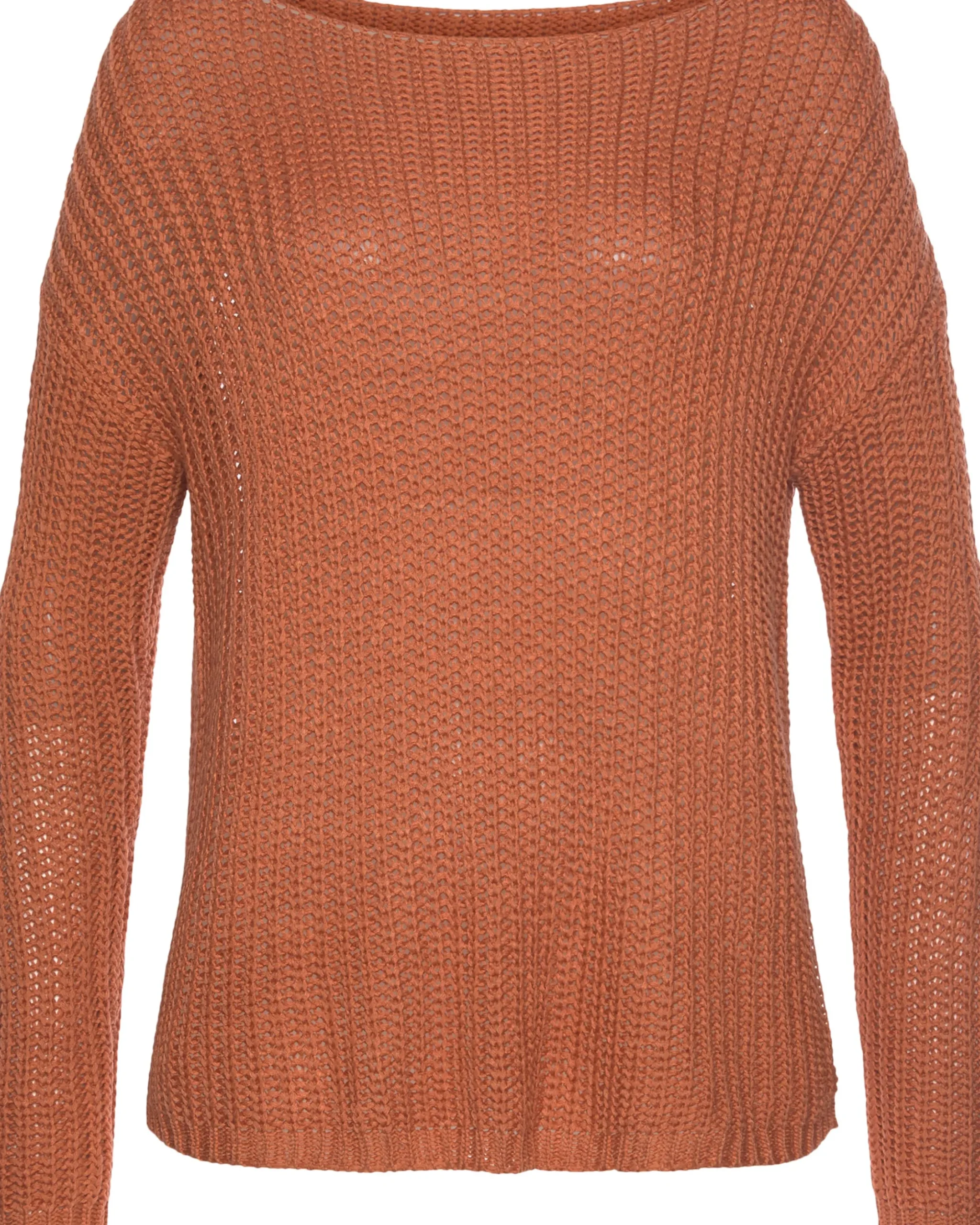 Pullover|LASCANA Rundhalspullover rostorange