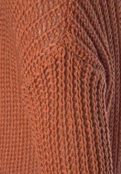 Pullover|LASCANA Rundhalspullover rostorange