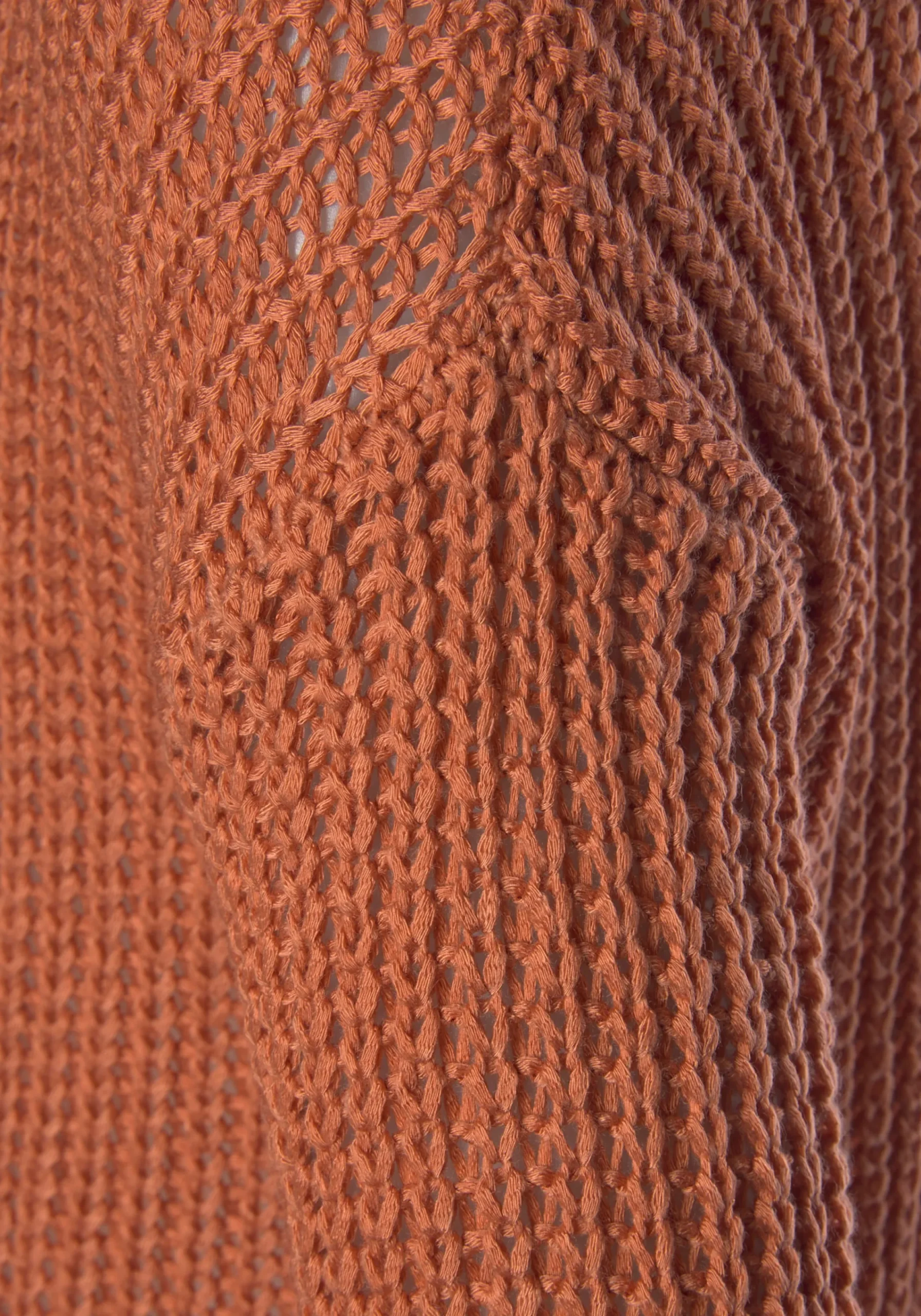 Pullover|LASCANA Rundhalspullover rostorange