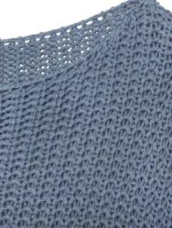 Strandmode|Pullover|LASCANA Rundhalspullover blau