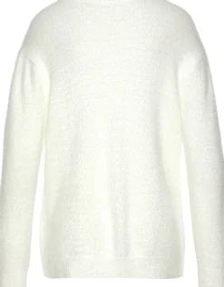 Strandmode|Pullover|LASCANA Rundhalspullover naturweiß