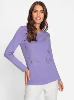 Pullover|heine Rundhalspullover lavendel