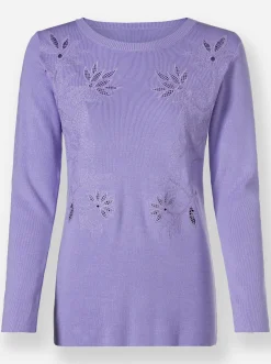 Pullover|heine Rundhalspullover lavendel