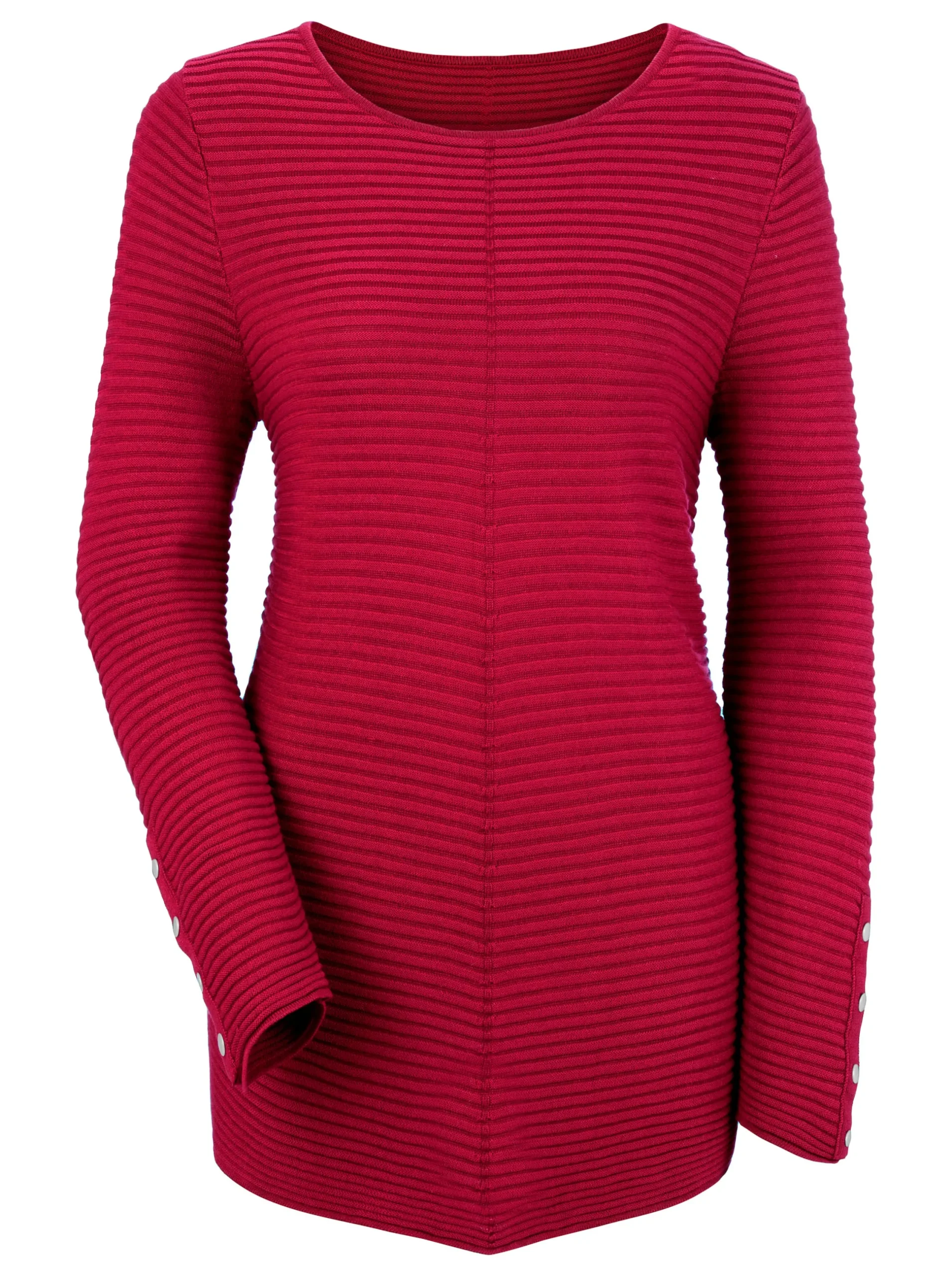 Pullover| Rundhalspullover rot