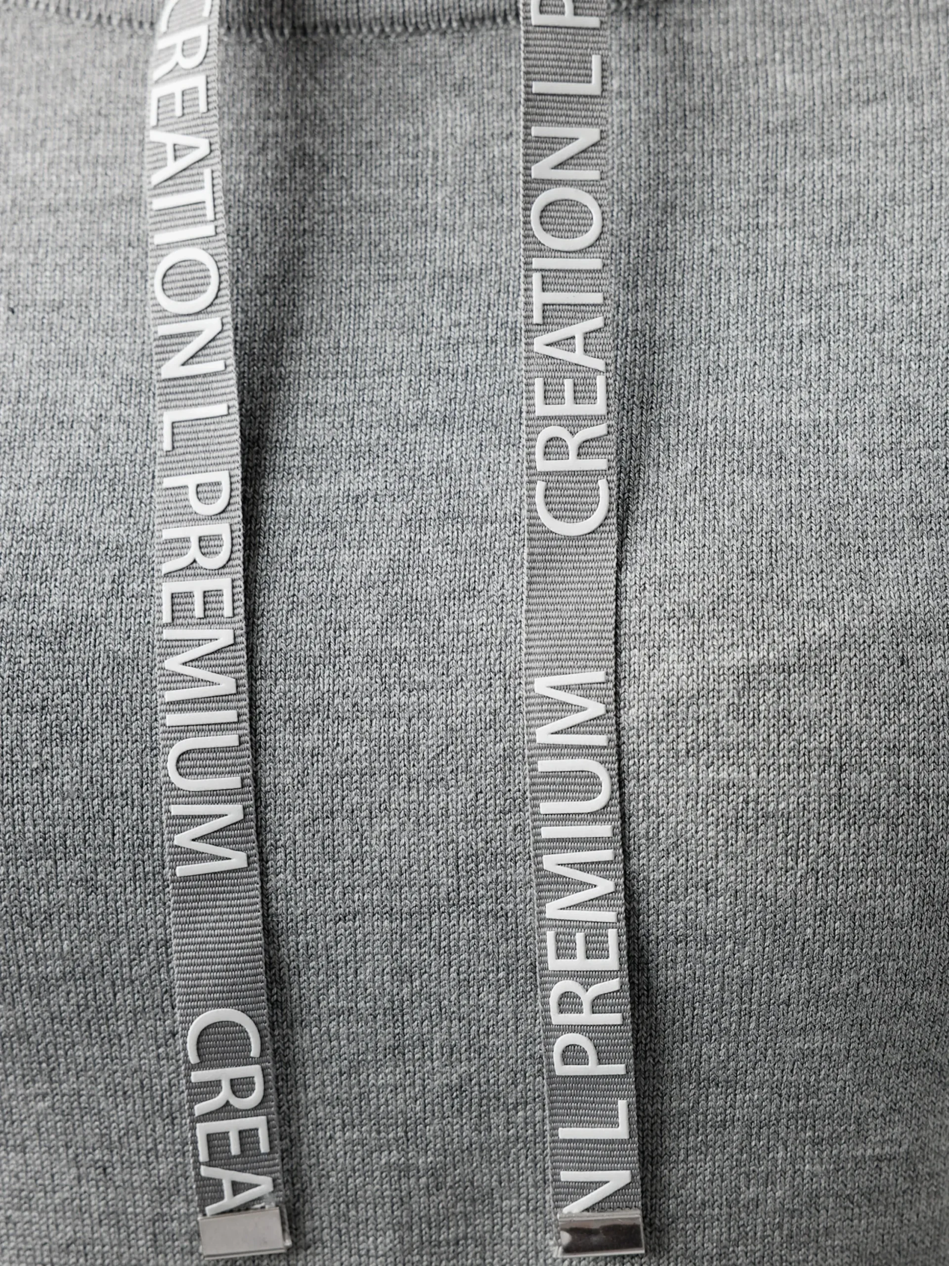 Pullover|CREATION L PREMIUM Rundhalspullover steingrau-meliert