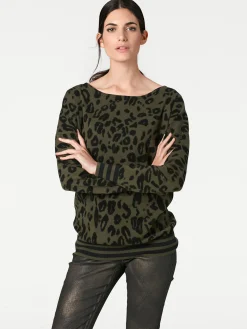 Pullover|heine Rundhalspullover oliv