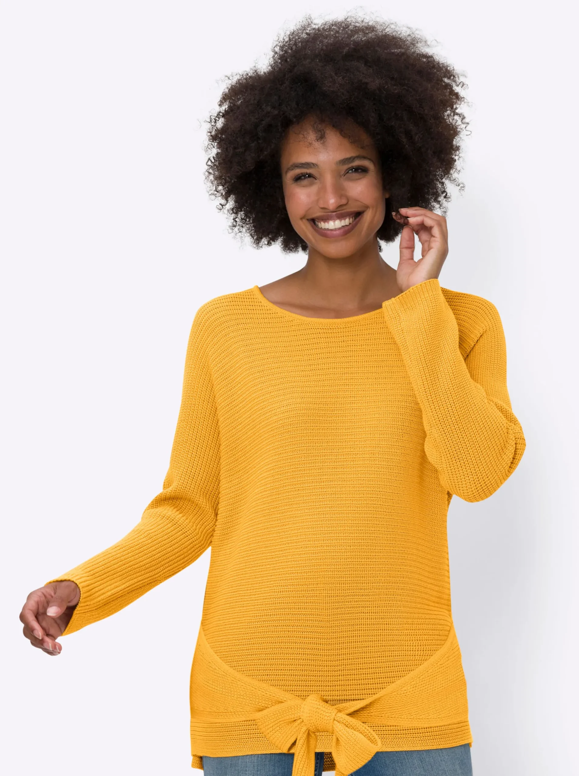 Pullover|heine Rundhalspullover ocker