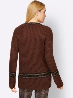 Pullover|heine Rundhalspullover braun-schoko-meliert