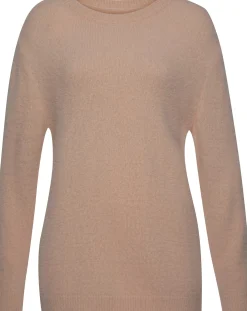 Strandmode|Pullover|LASCANA Rundhalspullover camelfarben