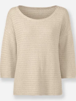 Pullover|heine Rundhalspullover elfenbein