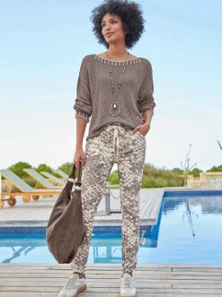 Pullover|heine Rundhalspullover taupe