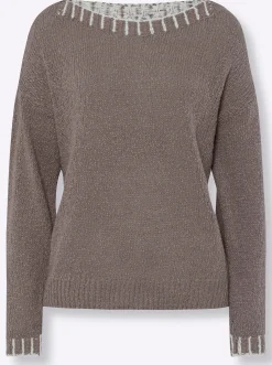 Pullover|heine Rundhalspullover taupe