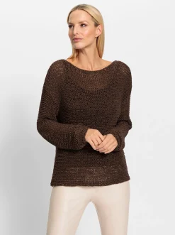 Pullover|heine Rundhalspullover schoko