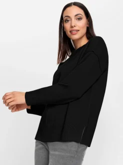 Pullover|heine Rundhalspullover schwarz