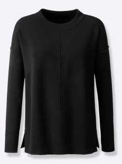 Pullover|heine Rundhalspullover schwarz