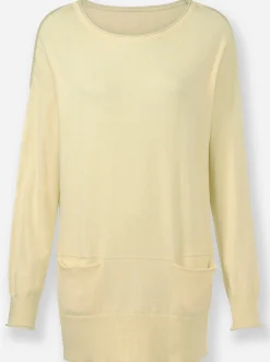 Pullover|heine Rundhalspullover vanille-ecru-meliert