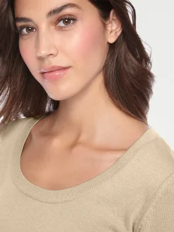 Pullover|heine Rundhalspullover aus Feinstrick beige