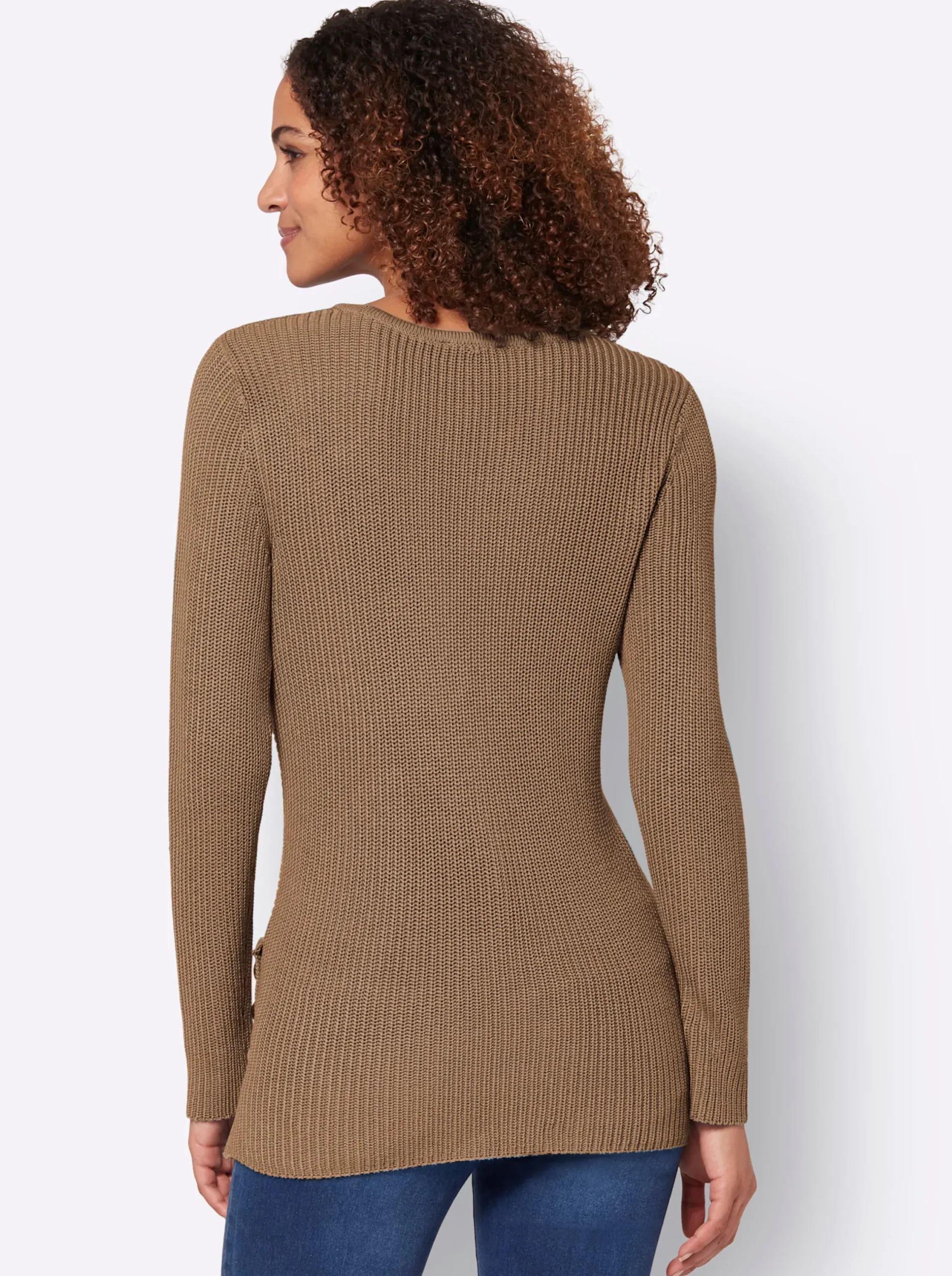 Pullover| Rundhalspullover in pflegeleichter Qualität camel