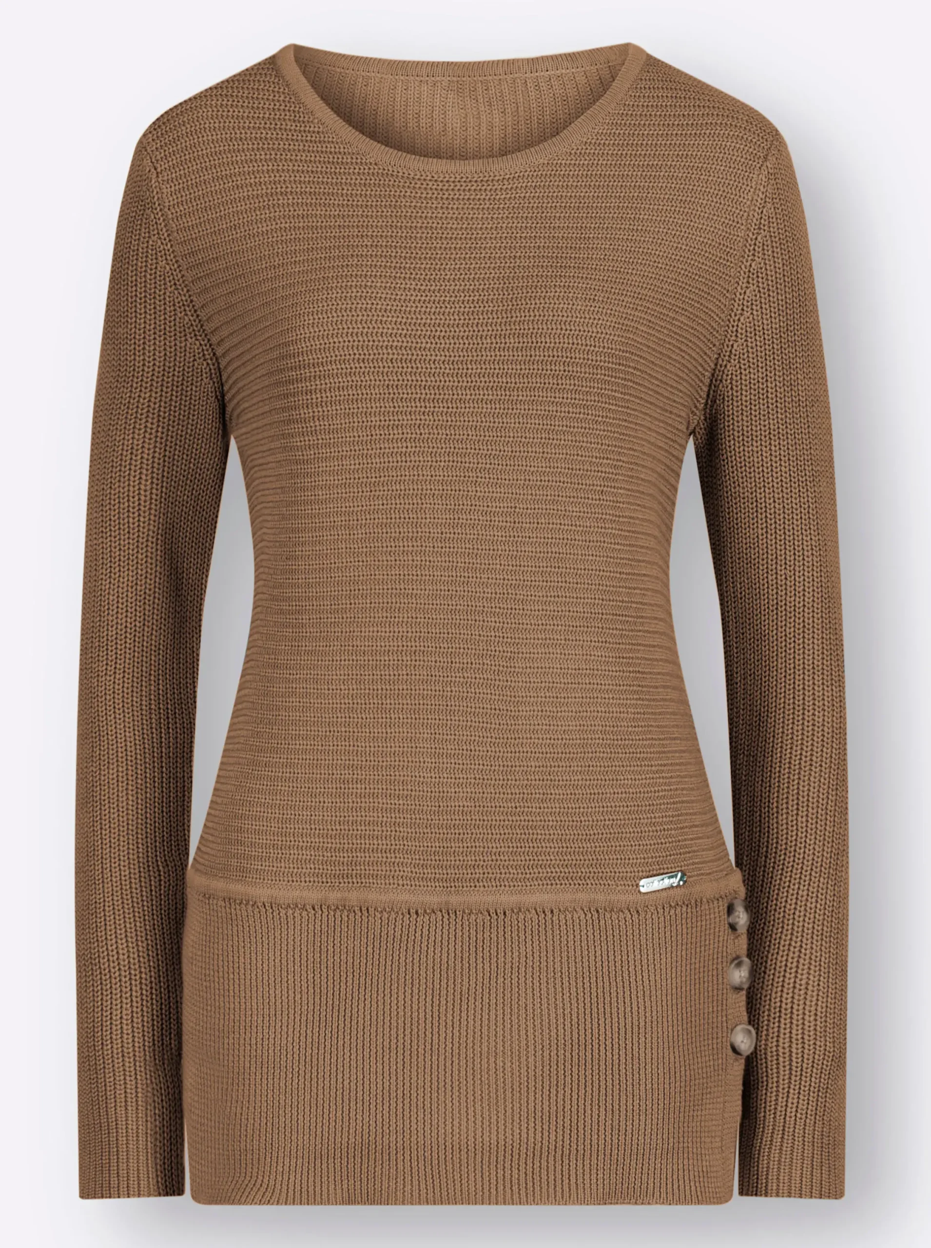 Pullover| Rundhalspullover in pflegeleichter Qualität camel